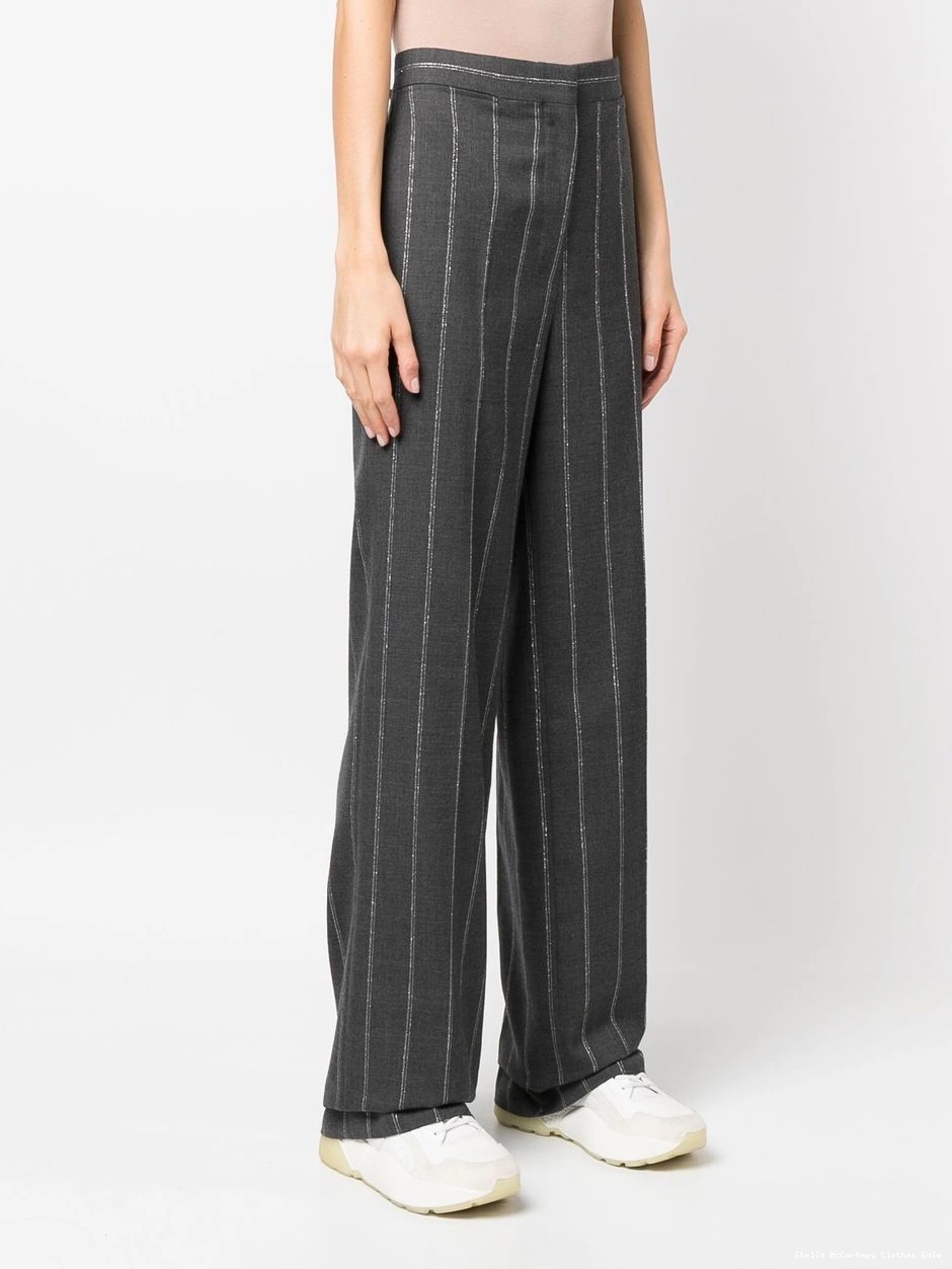 Cheap Stella tailored McCartney trousers Women stitch-detail striped 0404